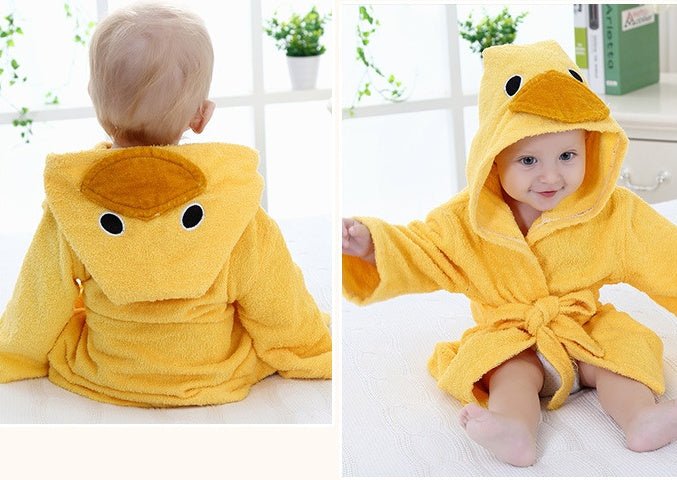 Serviettes de Bain Bébé à Modèle Mignon Animaux Cartoon avec Capuche Coton - IVOIRART.COM