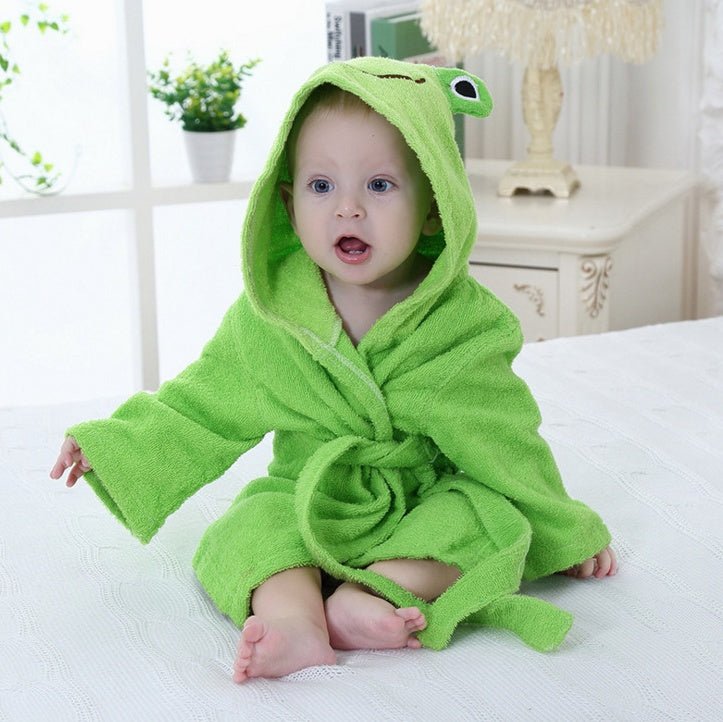 Serviettes de Bain Bébé à Modèle Mignon Animaux Cartoon avec Capuche Coton - IVOIRART.COM