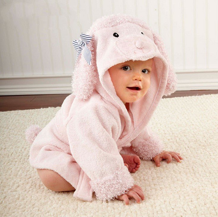 Serviettes de Bain Bébé à Modèle Mignon Animaux Cartoon avec Capuche Coton - IVOIRART.COM