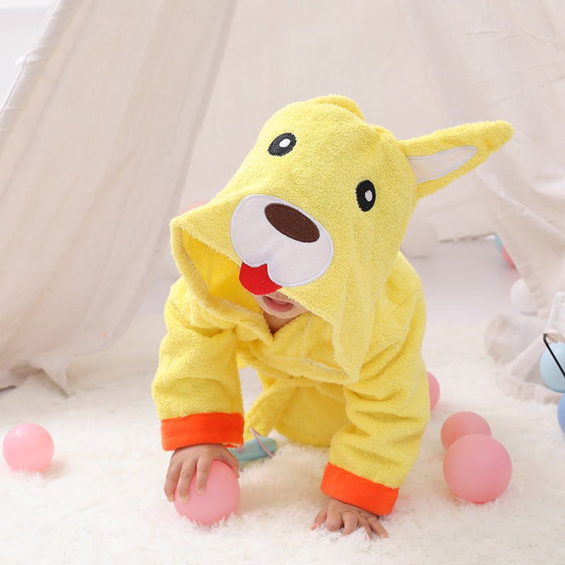 Serviettes de Bain Bébé à Modèle Mignon Animaux Cartoon avec Capuche Coton - IVOIRART.COM
