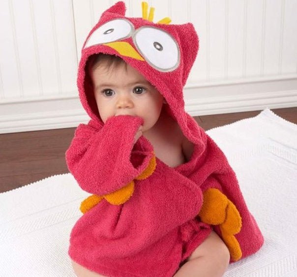 Serviettes de Bain Bébé à Modèle Mignon Animaux Cartoon avec Capuche Coton - IVOIRART.COM