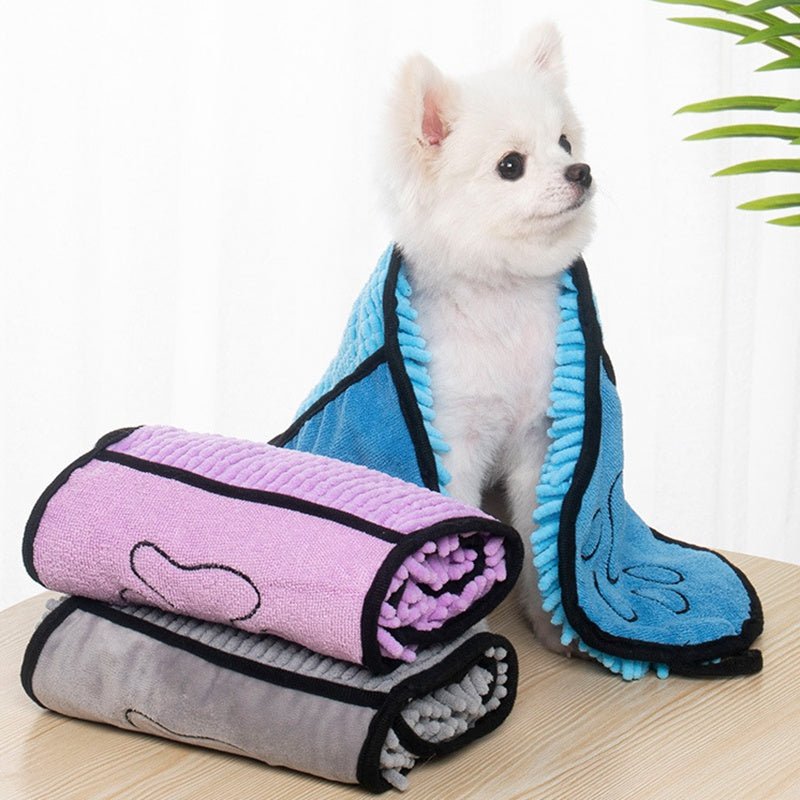 Serviettes ultra - absorbantes en microfibre pour chiens et chats - Peignoir de bain - IVOIRART.COM