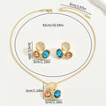 Set bijoux femmes style japonais coréen, collier long clavicule forêt et boucles - IVOIRART.COM