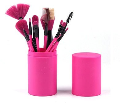 Set de 12 pinceaux de maquillage pour blush, ombres à paupières, cils et highlighter - IVOIRART.COM