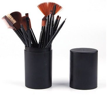 Set de 12 pinceaux de maquillage pour blush, ombres à paupières, cils et highlighter - IVOIRART.COM