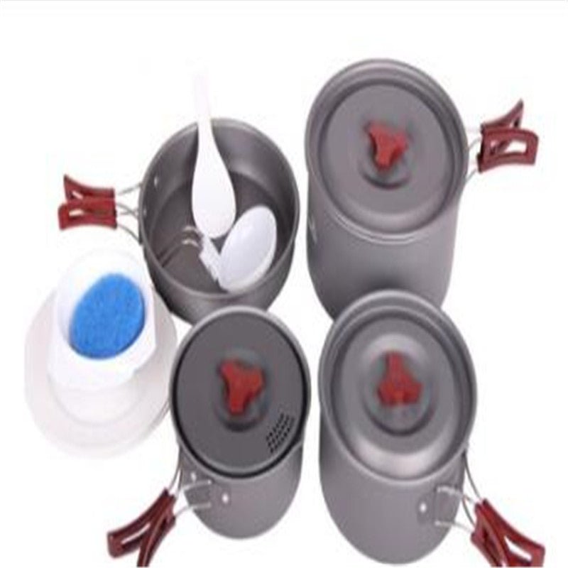 Set de cuisine de pique-nique complet avec casseroles et poêle pour camping - IVOIRART.COM