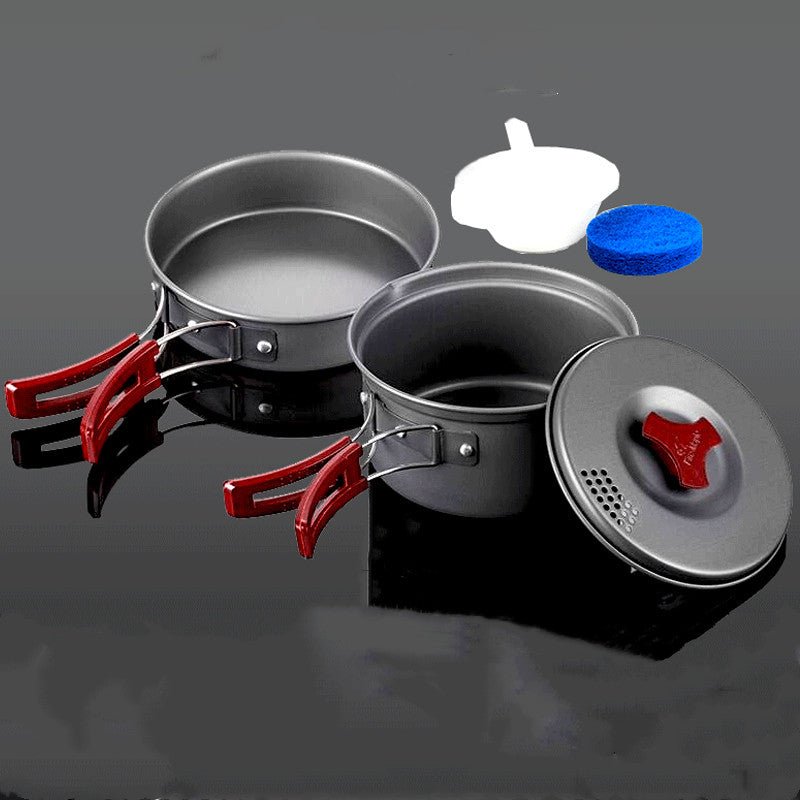 Set de cuisine de pique-nique complet avec casseroles et poêle pour camping - IVOIRART.COM