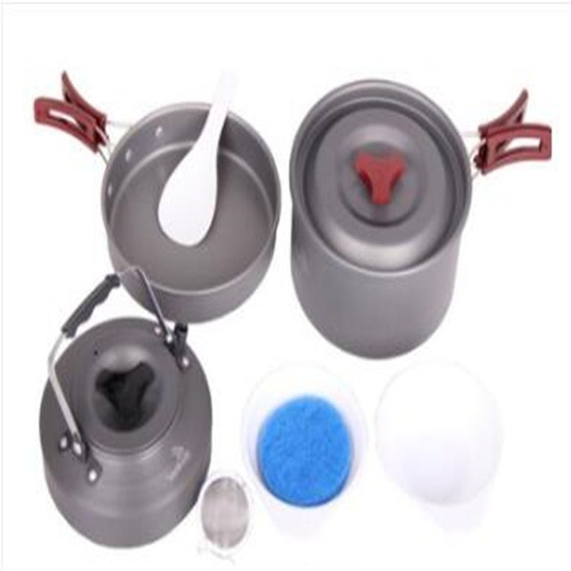 Set de cuisine de pique-nique complet avec casseroles et poêle pour camping - IVOIRART.COM