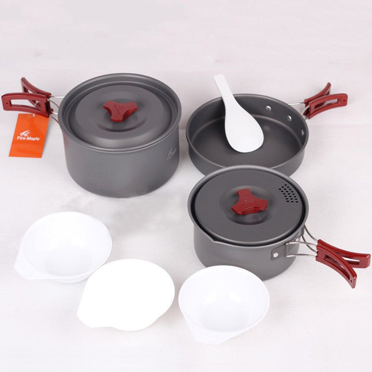 Set de cuisine de pique-nique complet avec casseroles et poêle pour camping - IVOIRART.COM