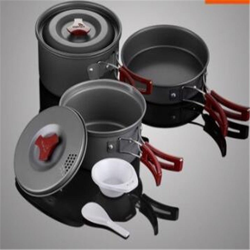 Set de cuisine de pique-nique complet avec casseroles et poêle pour camping - IVOIRART.COM