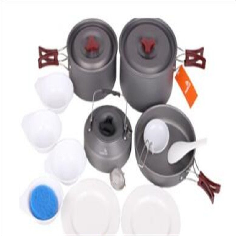 Set de cuisine de pique-nique complet avec casseroles et poêle pour camping - IVOIRART.COM