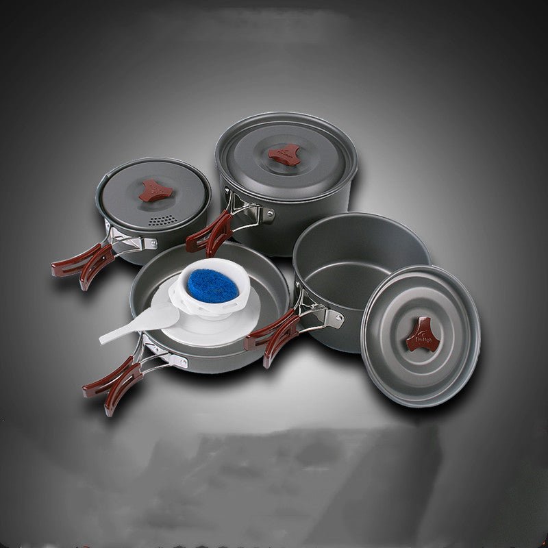 Set de cuisine de pique-nique complet avec casseroles et poêle pour camping - IVOIRART.COM