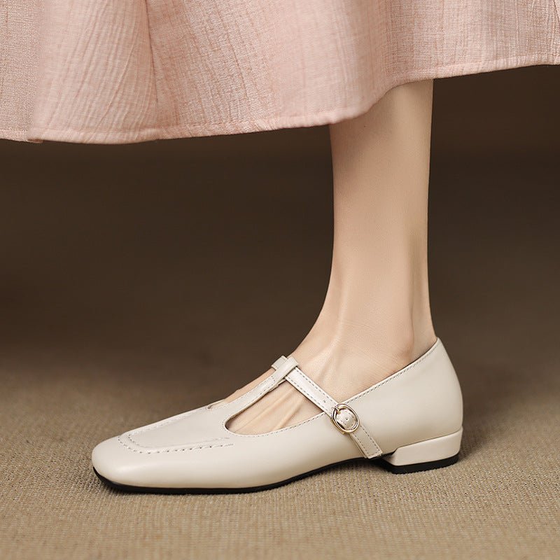 Sewn Womens Peep Toe Pumps T-strap Design Sizes - IVOIRART.COM