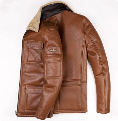 Sheepskin Trench Coat Lapel Jacket - IVOIRART.COM
