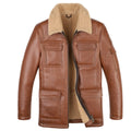 Sheepskin Trench Coat Lapel Jacket - IVOIRART.COM