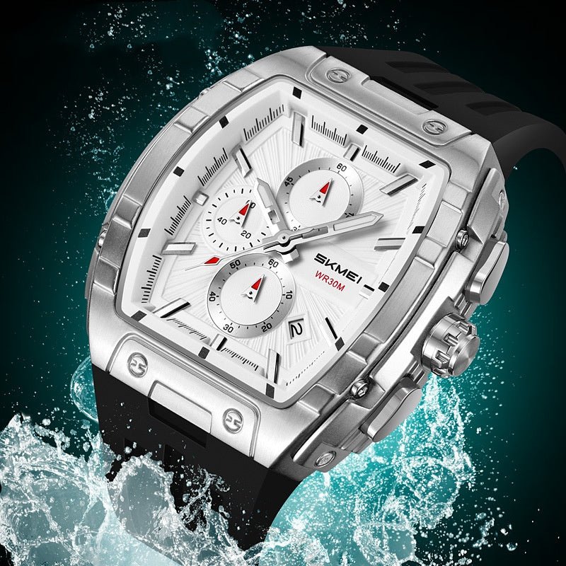 Shishi Mei Multi-function Chronograph Three-hand Barrel-shaped Quartz Men's Watch - IVOIRART.COM