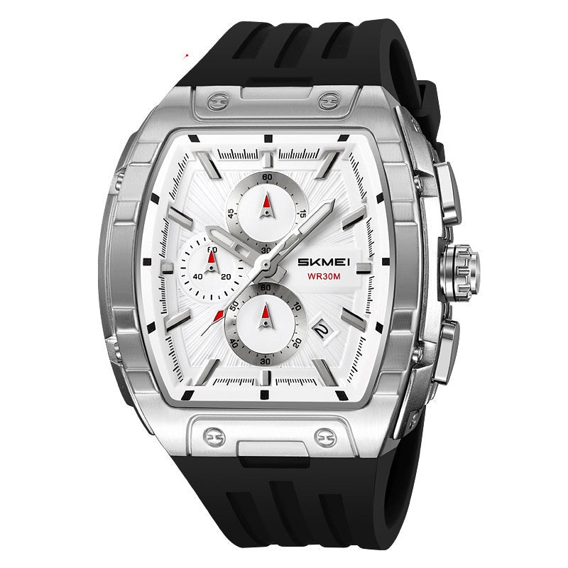 Shishi Mei Multi-function Chronograph Three-hand Barrel-shaped Quartz Men's Watch - IVOIRART.COM