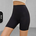 Shorts fuseau en soie glacée pour femmes à taille haute sans bords roulants - IVOIRART.COM