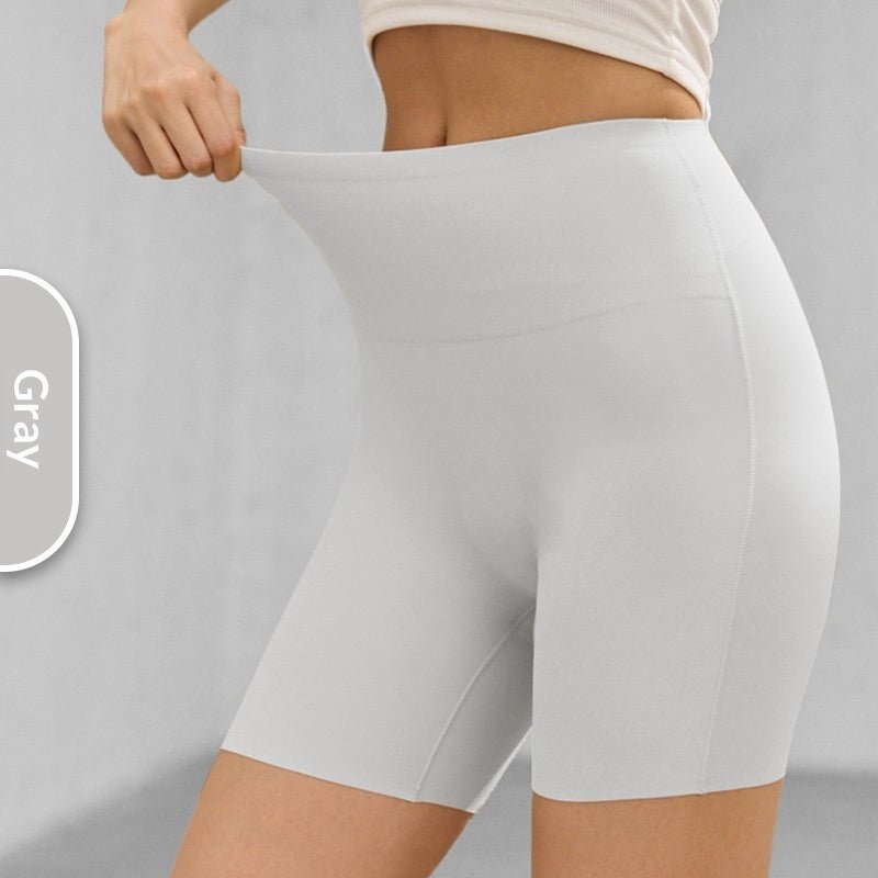 Shorts fuseau en soie glacée pour femmes à taille haute sans bords roulants - IVOIRART.COM