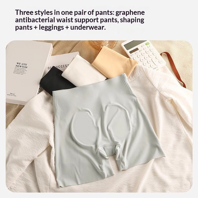 Shorts fuseau en soie glacée pour femmes à taille haute sans bords roulants - IVOIRART.COM
