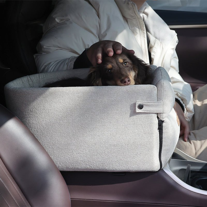 Siège de voiture central portable pour chien, lit et sac de transport sécurisé pour petits chiens et chats - IVOIRART.COM