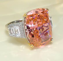 Silver High Carbon Diamond Ice Crushing Cut Fat Ring - IVOIRART.COM