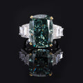 Silver High Carbon Diamond Ice Crushing Cut Fat Ring - IVOIRART.COM