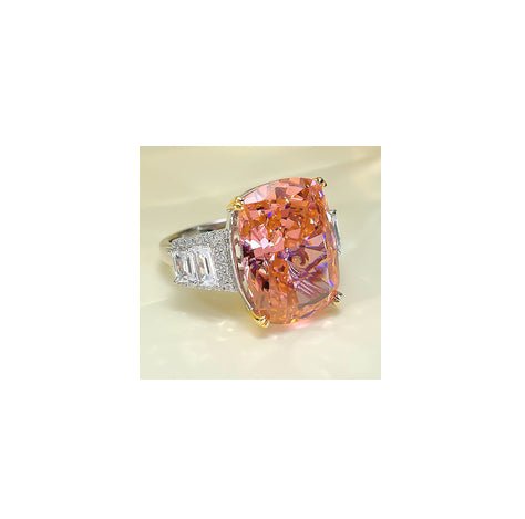 Silver High Carbon Diamond Ice Crushing Cut Fat Ring - IVOIRART.COM
