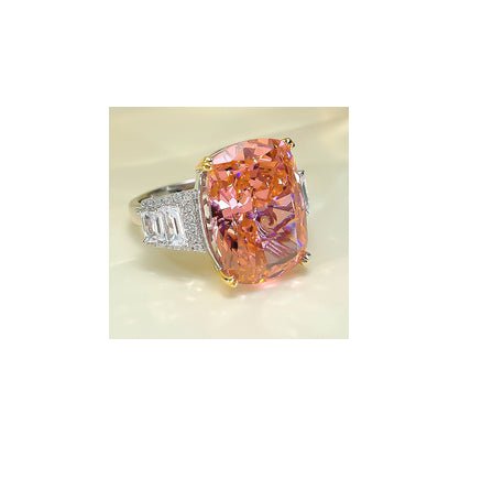 Silver High Carbon Diamond Ice Crushing Cut Fat Ring - IVOIRART.COM