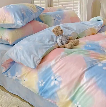 Simple Gradient Color Bed Four Sets Of Cotton Pure - IVOIRART.COM