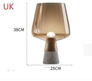 Simple modern cement glass table lamp - IVOIRART.COM
