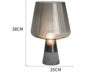 Simple modern cement glass table lamp - IVOIRART.COM