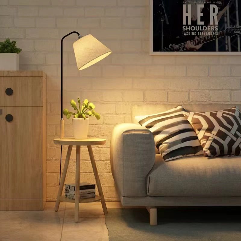 Simple Modern Floor Lamp Standing In Living Room - IVOIRART.COM