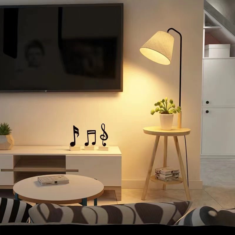 Simple Modern Floor Lamp Standing In Living Room - IVOIRART.COM