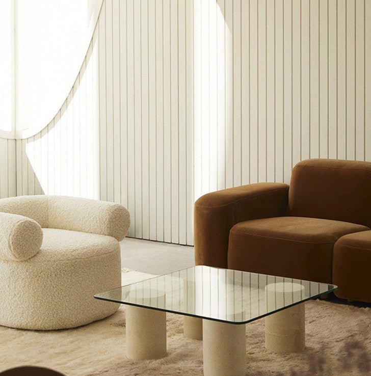 Simple Style Lamb Velvet Sofa Chair - IVOIRART.COM