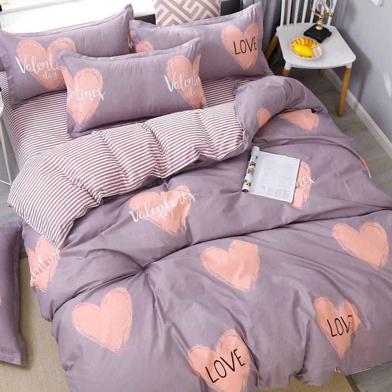 Single student dormitory three-piece bedding girl heart - IVOIRART.COM