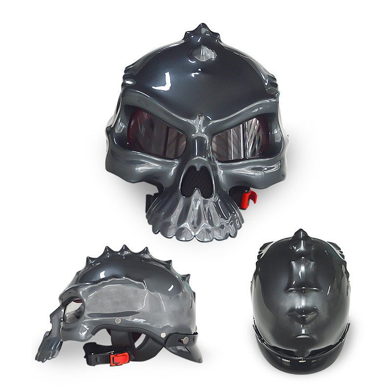 Skull Helmet Double-sided Change Wear Personality Art Helmet - IVOIRART.COM