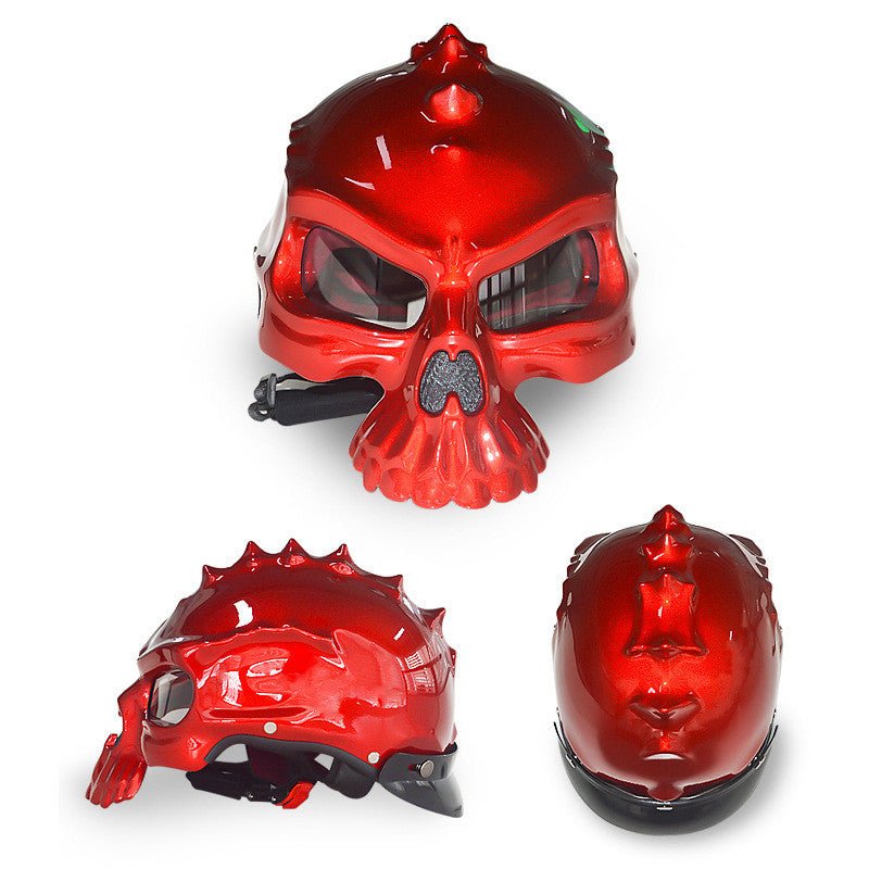 Skull Helmet Double-sided Change Wear Personality Art Helmet - IVOIRART.COM