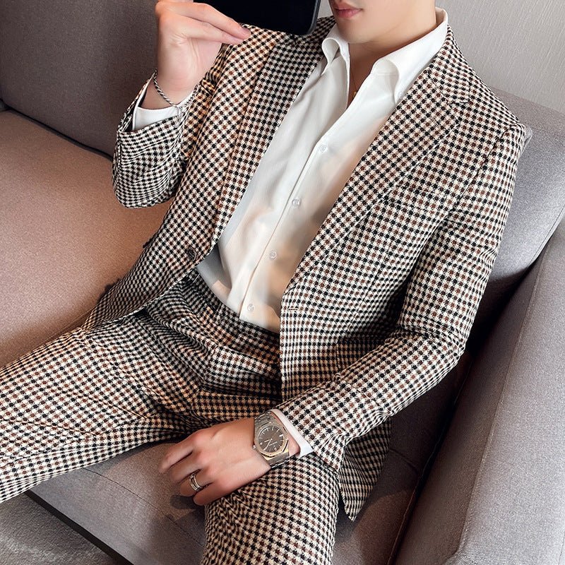 Slim-fit Single Button Suit Two-piece Suit - IVOIRART.COM
