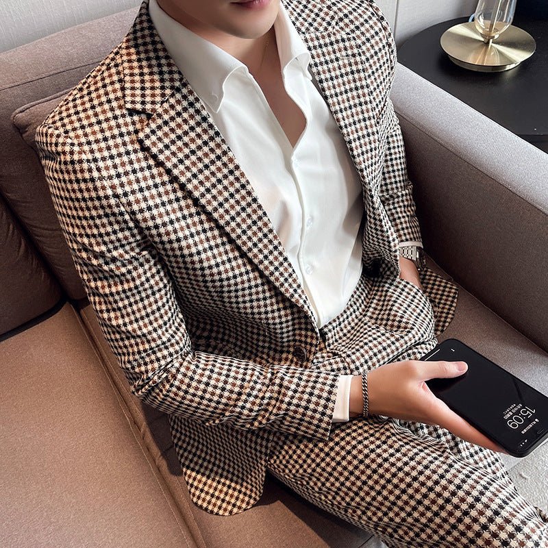 Slim-fit Single Button Suit Two-piece Suit - IVOIRART.COM