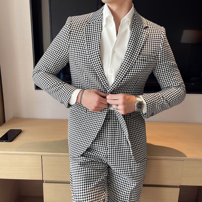 Slim-fit Single Button Suit Two-piece Suit - IVOIRART.COM