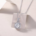 Small Square Diamond - Set With Top-quality Moissanite, Fashionable And Light Luxury Jewelry, Silver Pendant Necklace S925, Silver-plated Platinum - IVOIRART.COM