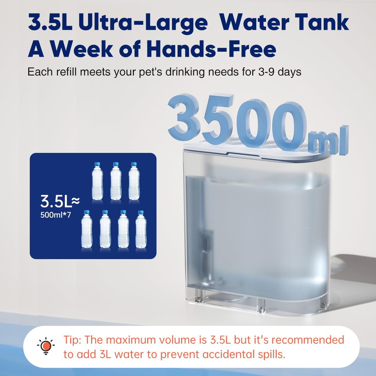 Smart Cat Water Dispenser - Stainless Steel Water Bowl, Upgraded Self-Refill Cat Water Fountain Automatic Water Dispenser Water Feeder For Cats & Small Animals, 3.5L 118.4oz - IVOIRART.COM