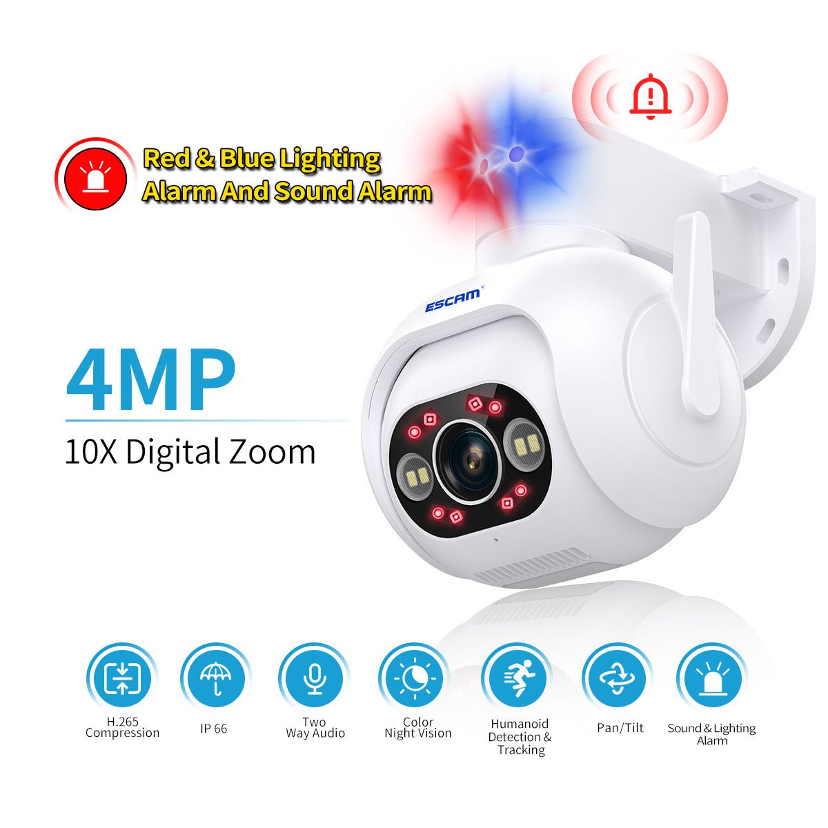Smart Color Night Vision H265 Camera - IVOIRART.COM