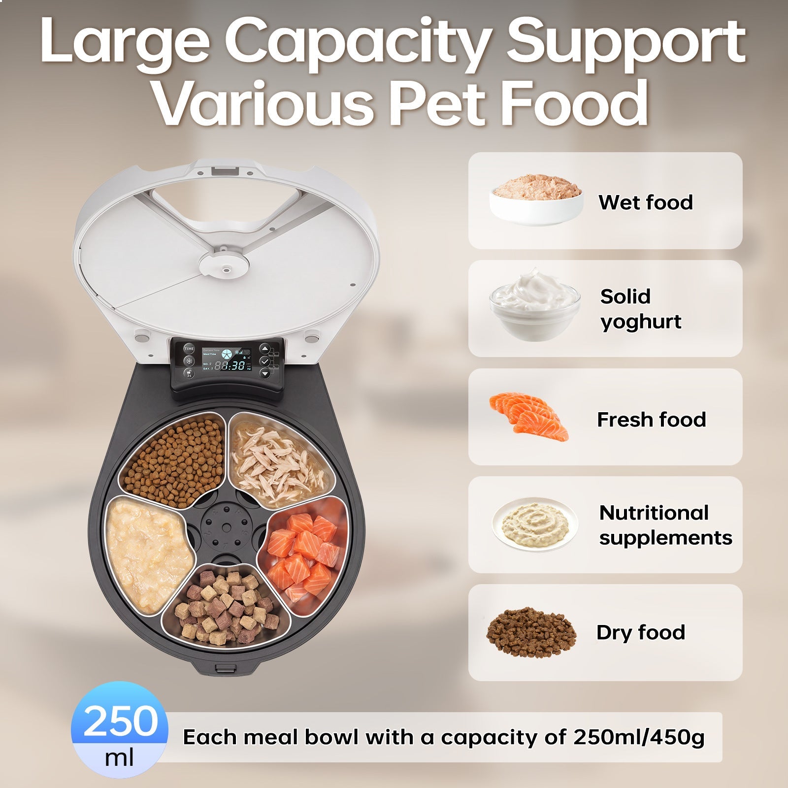 Smart Pet Feeder Automatic Timer For Cats Small Dogs Keeps Raw Or Wet Food Fresh For 3 Days - IVOIRART.COM