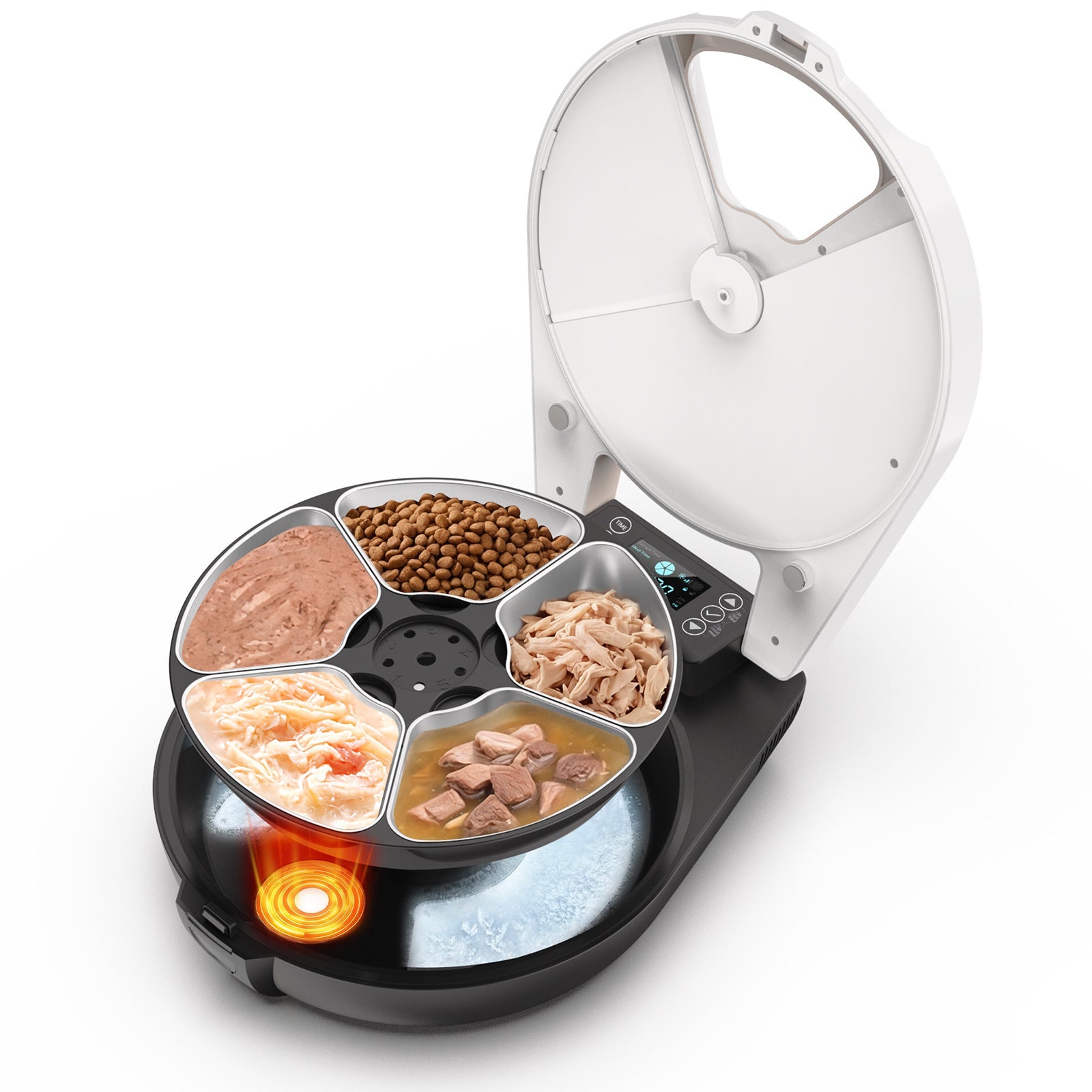 Smart Pet Feeder Automatic Timer For Cats Small Dogs Keeps Raw Or Wet Food Fresh For 3 Days - IVOIRART.COM