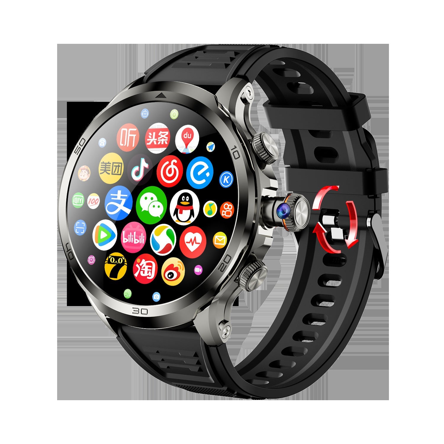 Smart Watch 4 Android Card Rotating Photo All Netcom Video Phone - IVOIRART.COM