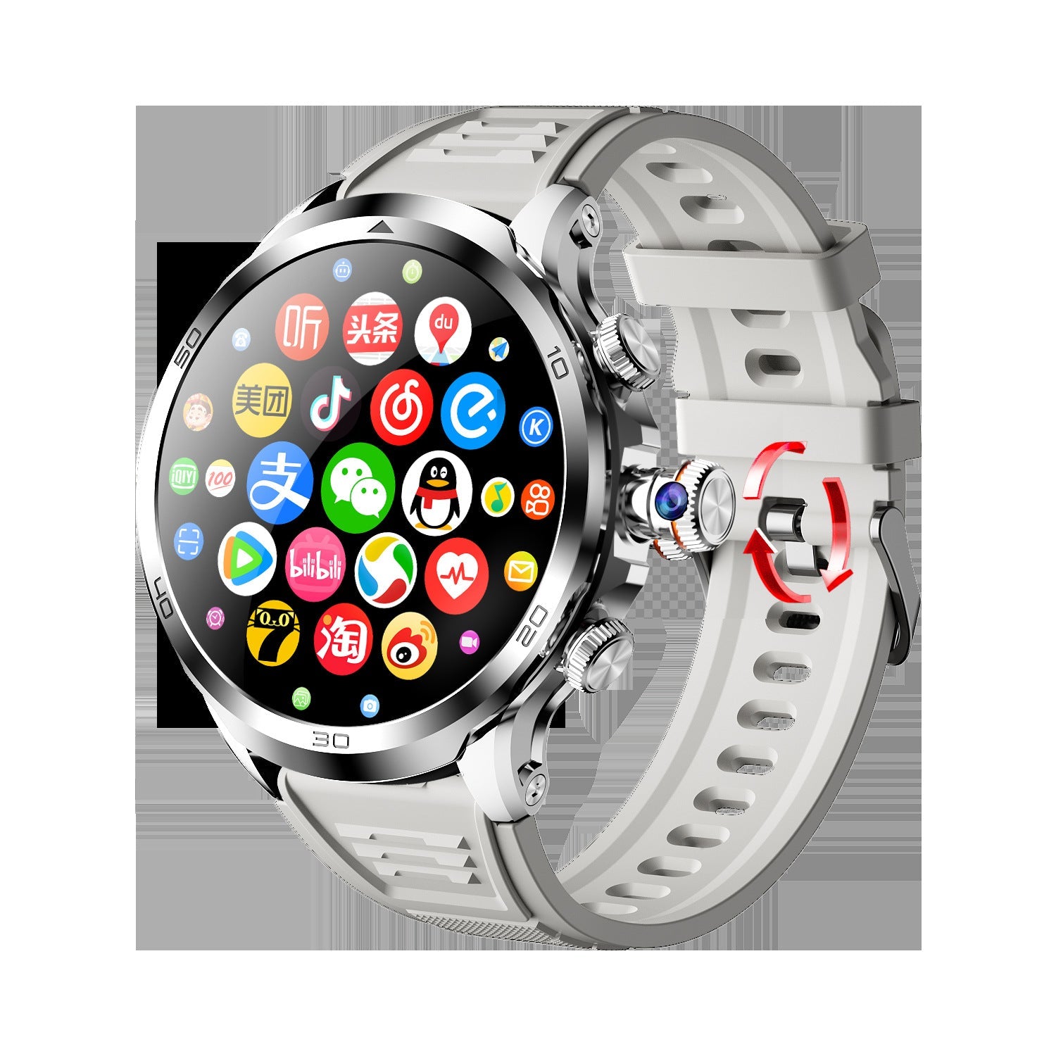 Smart Watch 4 Android Card Rotating Photo All Netcom Video Phone - IVOIRART.COM