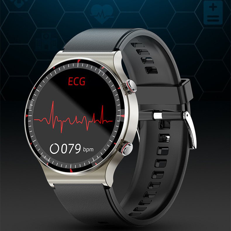 Smartwatch ECGPPG ECG Heart Rate Blood Pressure Blood Oxygen Heart Rate Body Temperature HRV Watch - IVOIRART.COM