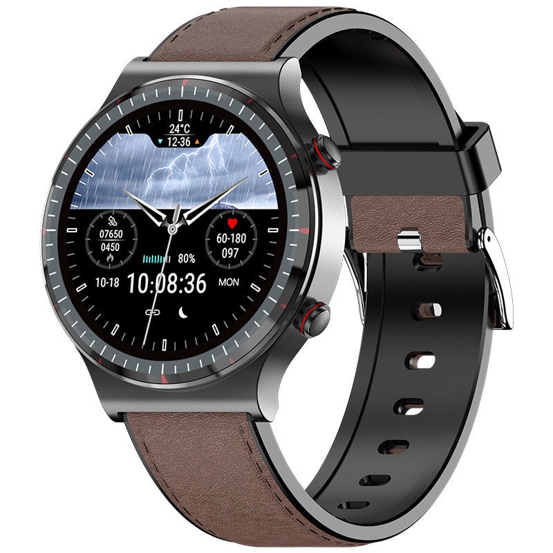 Smartwatch ECGPPG ECG Heart Rate Blood Pressure Blood Oxygen Heart Rate Body Temperature HRV Watch - IVOIRART.COM